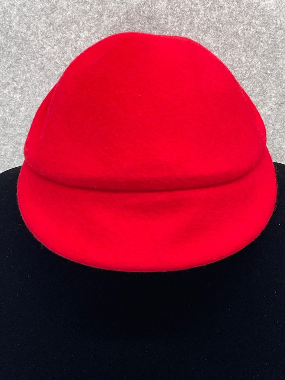 Vintage Red Wool Beret Hat Henry Pollak Glenover New York Collectible Size 22